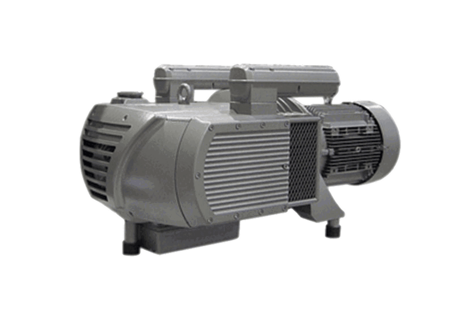 Rotary Vane Vacuum Blower shown with optional in-line static filter