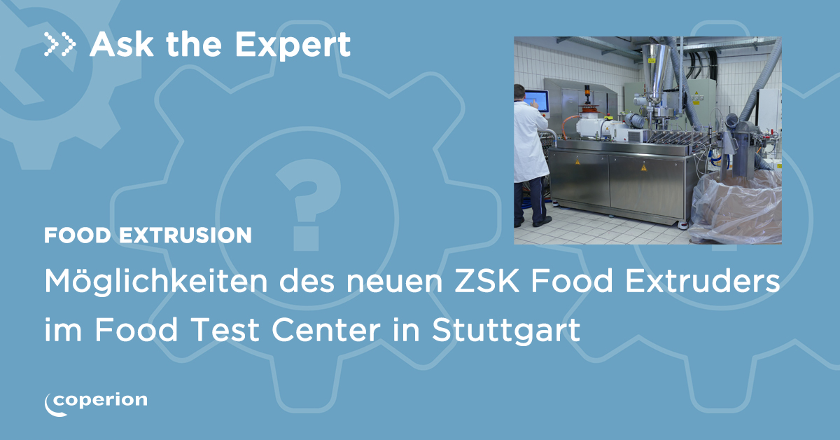 Neuer ZSK Food Extruder im Food Test Center am Coperion Standort in Stuttgart