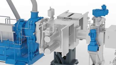 Coperion ZSK MEGAcompounder with SWZ Screen Pack Changer