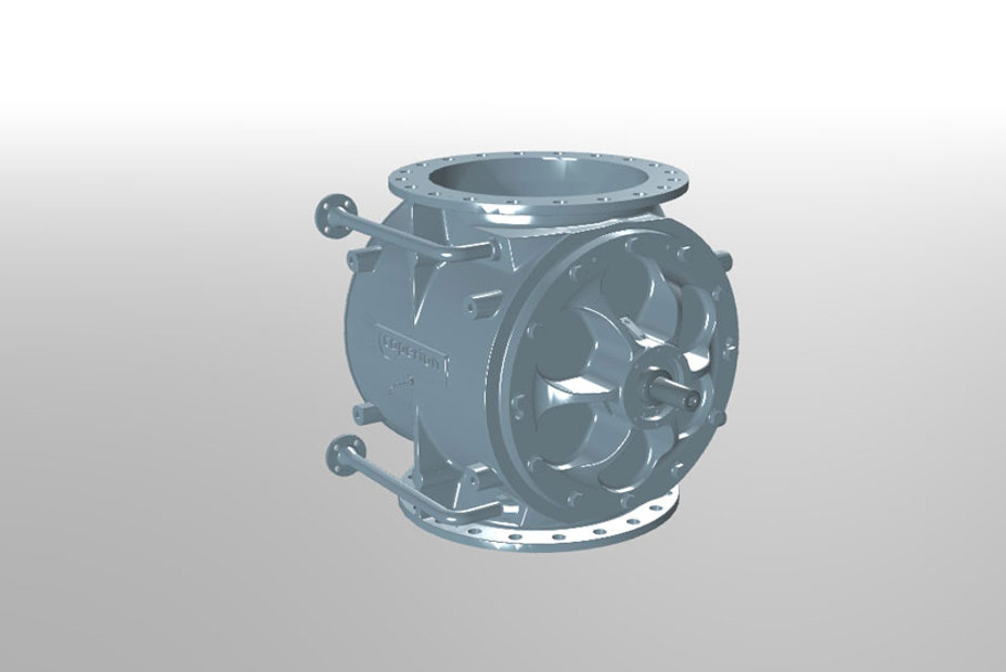 The ZAQ is a  high-performanc discharge rotary valve with optional heated housing.