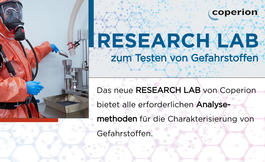 Coperion Research Lab zum Test von Gefahrenstoffen
